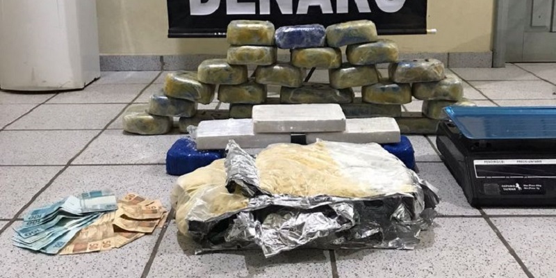 Casal é preso com 33 kg de cocaína em Rio Branco neste domingo
