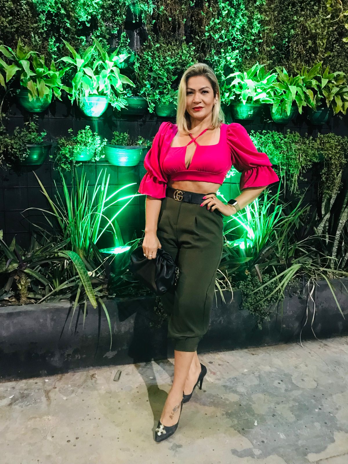 Jornalista Kelly Kley chegou maravilhosa para a noite de degustação