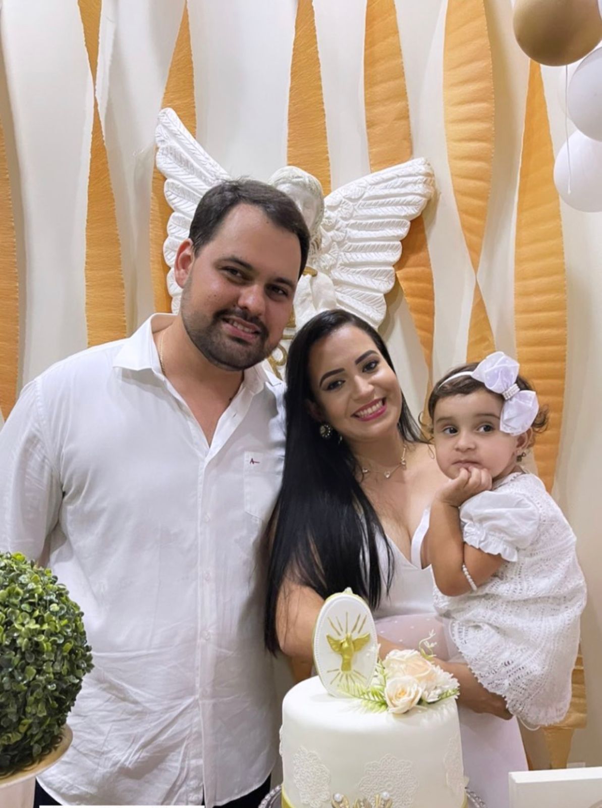 Sophia com os pais