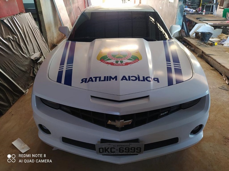 Polícia Militar ganha Camaro que será exposto em ações comunitárias