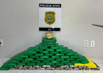 Em Cruzeiro do Sul, quase 80kg de cocaína são apreendidos dentro de caminhão