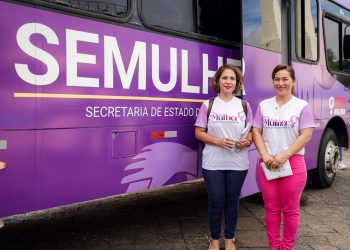 Ônibus Lilás é utilizado na Ufac para ofertar atendimentos psicológicos, jurídicos e de assistência social