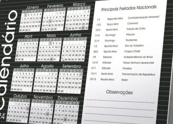 Veja o calendário de feriados e pontos facultativos para o ano de 2024 no Acre