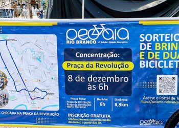 Com sorteio de bicicletas e percurso de 8 Km, Pedala Rio Branco acontece neste domingo