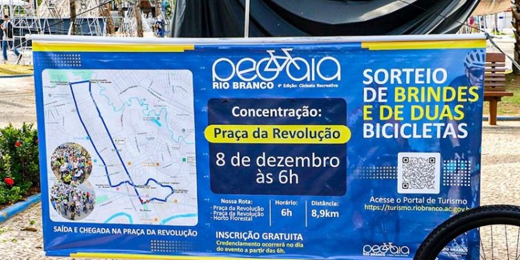 Com sorteio de bicicletas e percurso de 8 Km, Pedala Rio Branco acontece neste domingo