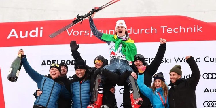 Brasileiro conquista prata em etapa da Copa do Mundo de esqui alpino