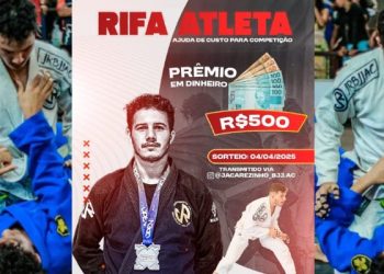 Atleta acreano Carisson Ibernon lança rifa solidária para disputar competições de jiu-jitsu em 2025