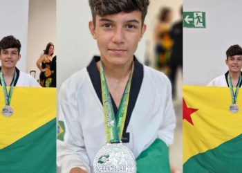 Acreano Bryan Azevedo conquista prata no Grand Slam e garante vaga no Pan-Americano de Taekwondo