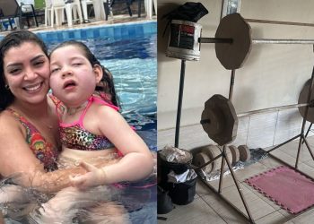 Mãe monta academia em casa e vira confeiteira após filha ser diagnosticada com paralisia cerebral em RB