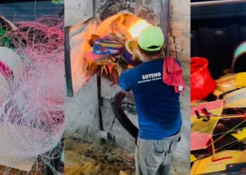 Operação Cerol Mata incinera mais de 60 linhas cortantes apreendidas em Rio Branco