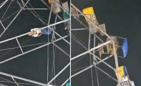 Jovem relata momento de pânico em roda-gigante durante a ExpoQuinari: “Tentei segurar minha colega, mas não deu”