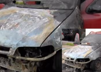 Carro é parcialmente destruído por incêndio no Bosque; causas são investigadas