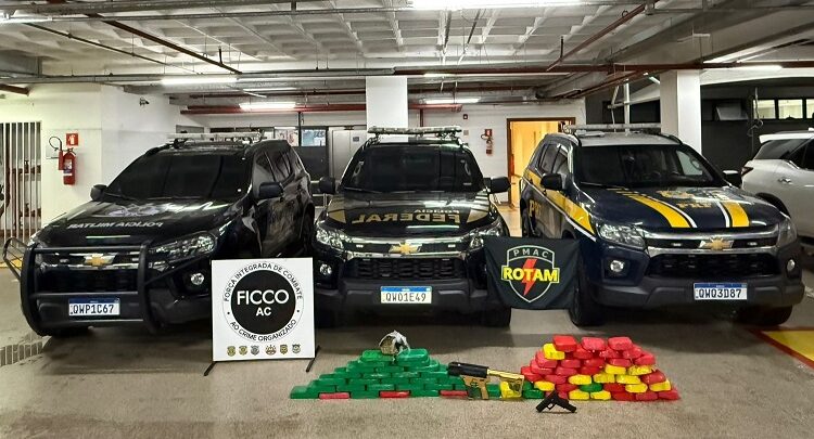 Ação conjunta no Acre resulta em apreensão de 70 kg de drogas no Bujari