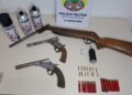 PM apreende armas, munições e granada caseira durante patrulhamento em Rio Branco