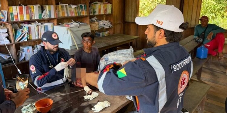 Criança indígena é resgatado na aldeia Coco-Açu em 20ª operação aeromédica do ano