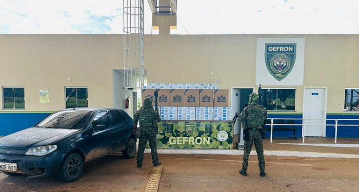 Gefron apreende seis mil maços de cigarros e prende suspeito de contrabando