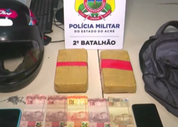 Jovem de 18 anos é detido com mochila carregada de cocaína nesta quinta-feira (11) em Rio Branco