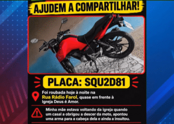 Mãe tem moto roubada ao voltar da igreja e faz apelo por recuperação do veículo em Rio Branco