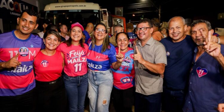 Mailza leva campanha a Feijó e recebe apoio do vice-prefeito Juarez Leitão no segundo turno