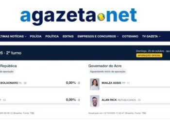 O site Agazeta.net terá apuração em tempo real das eleições neste domingo (25)